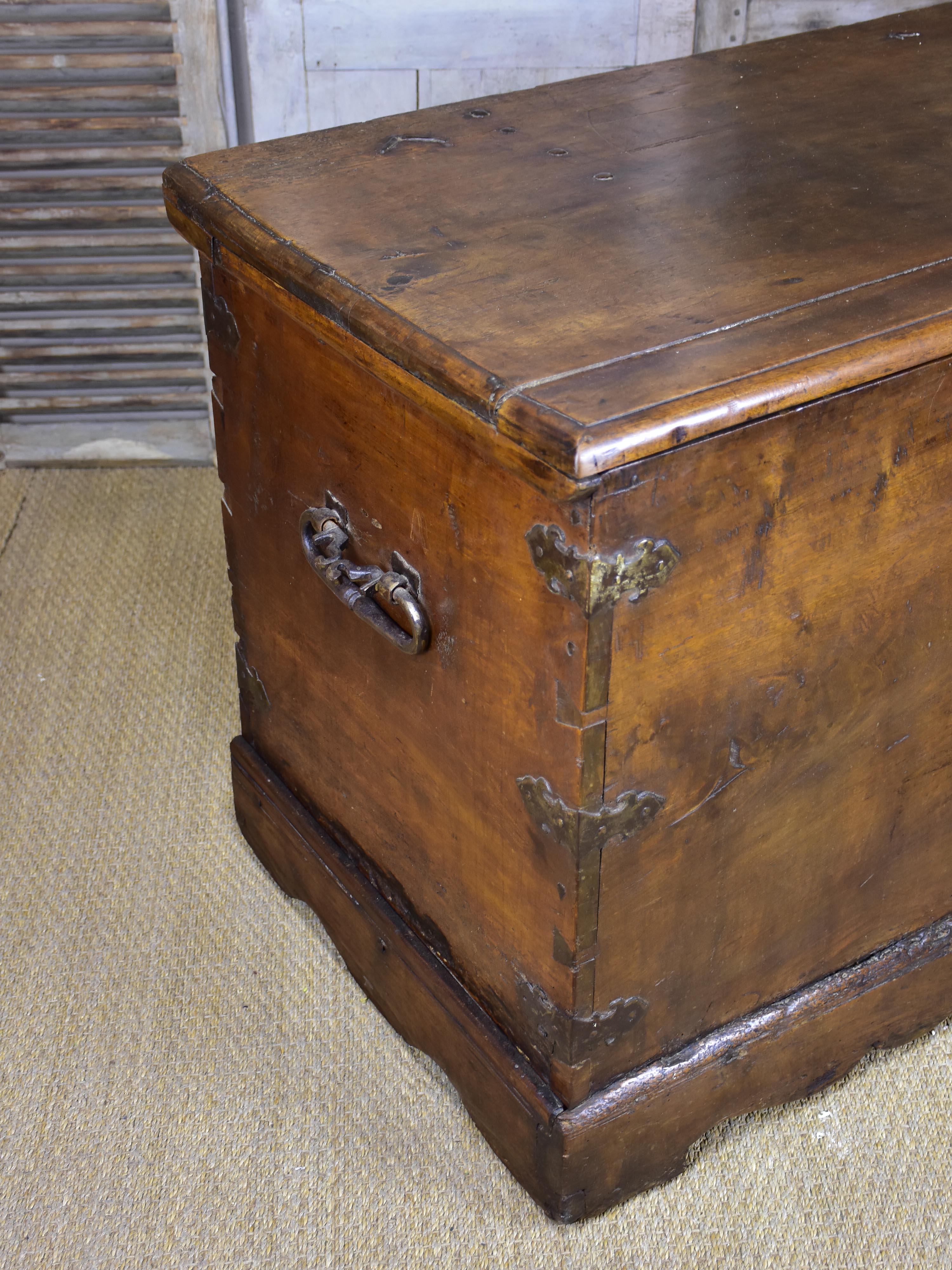 RESERVED Large 17th century French voyage trunk