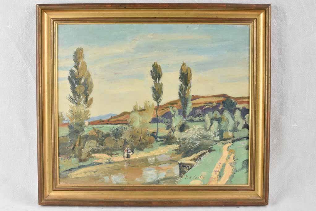Provence Landscape painting - Paul de Castro (1882-1940) - 22" x 25½"