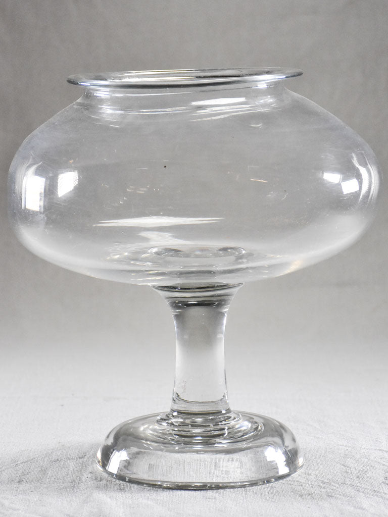 Antique French blown glass apothecary jar 10¾"