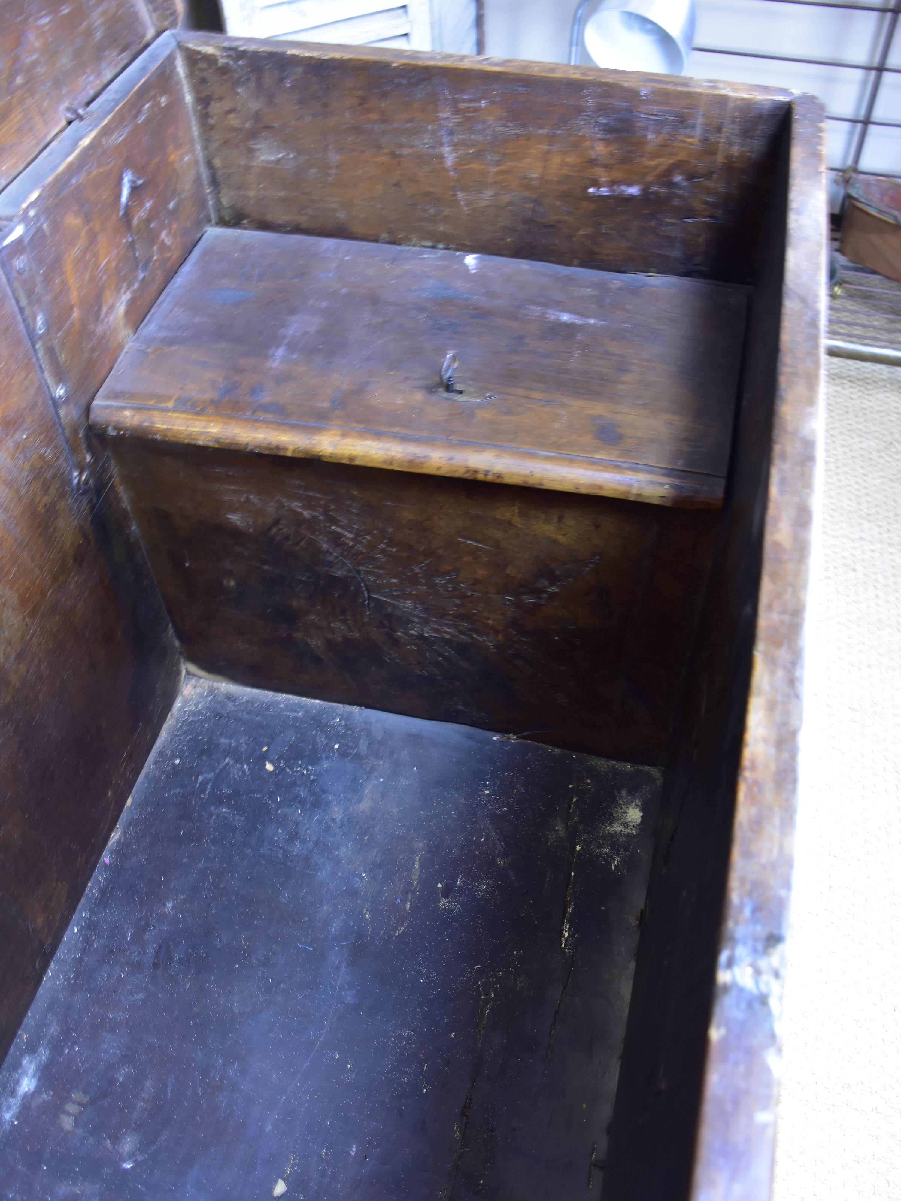 RESERVED Large 17th century French voyage trunk