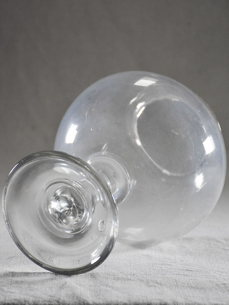 Antique French blown glass sangsue 10¼"