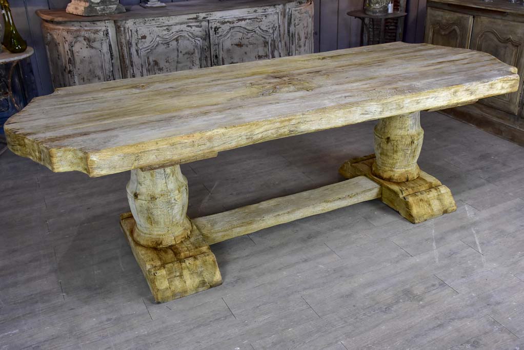 Rustic monastery oak dining table - late 19th / early 20th Century. 98½" x 35½"