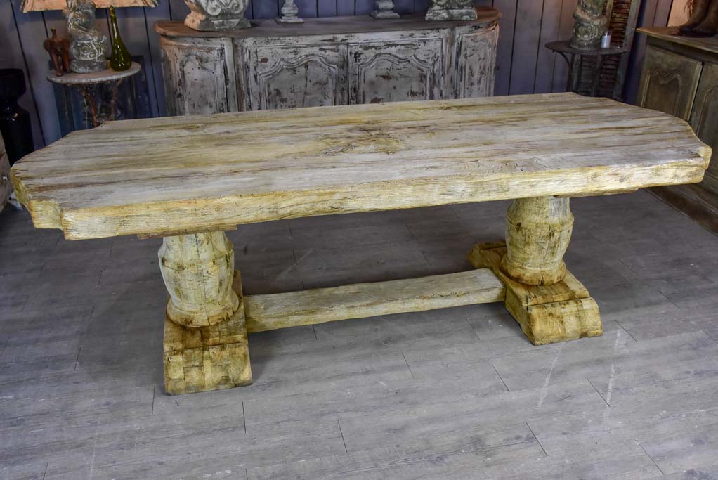 Rustic monastery oak dining table - late 19th / early 20th Century. 98½" x 35½"
