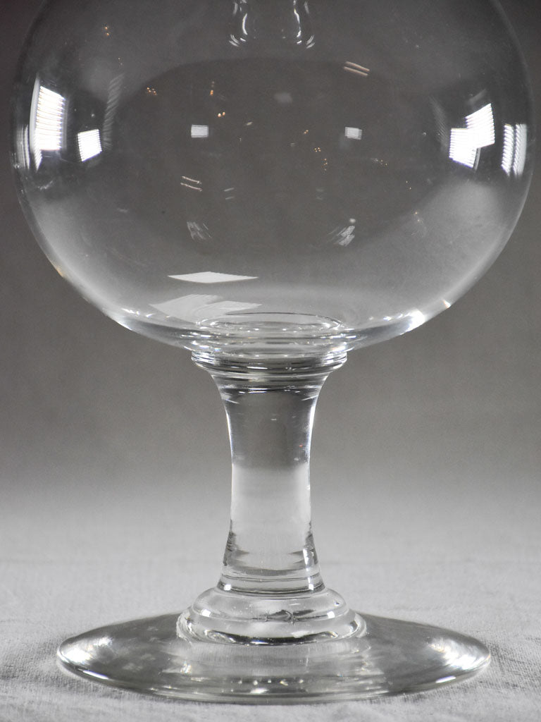 Antique French blown glass sangsue with lip 11¾"