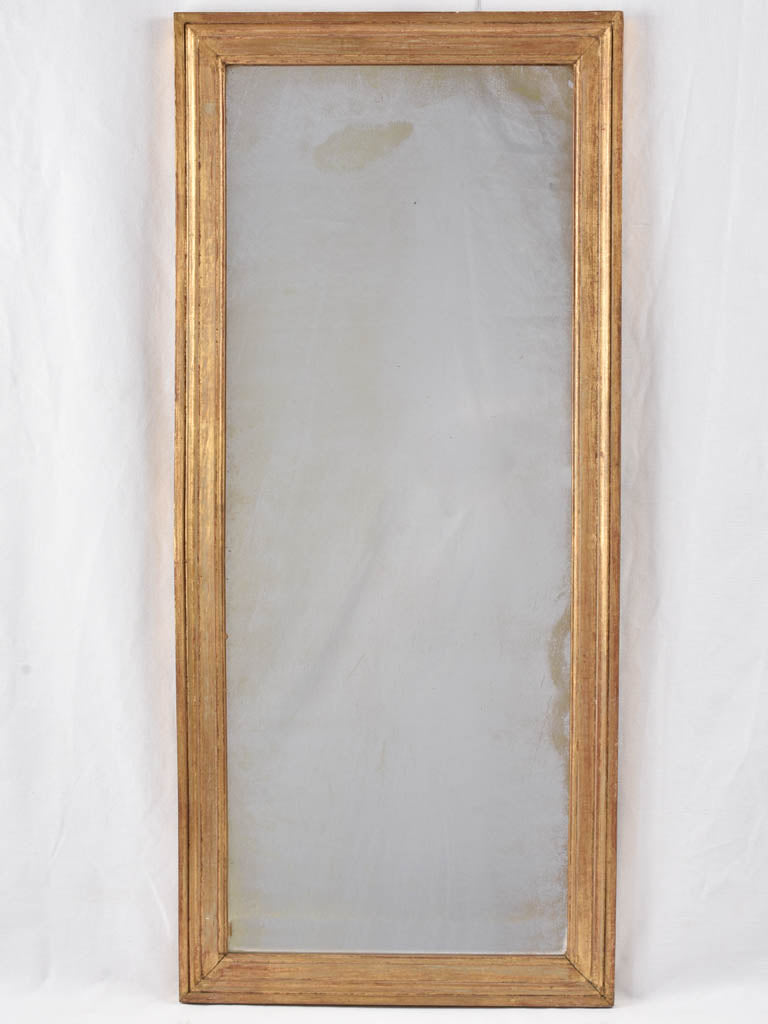 Narrow pier mirror w/ gilded frame 43¾" x 19¾"