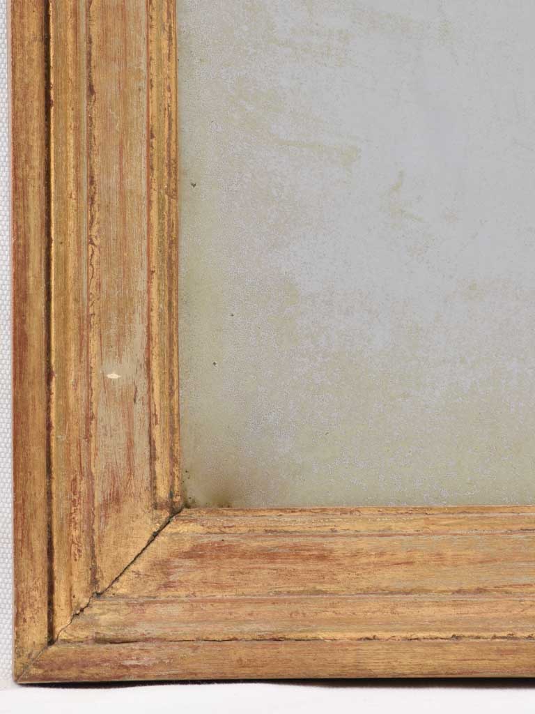Narrow pier mirror w/ gilded frame 43¾" x 19¾"