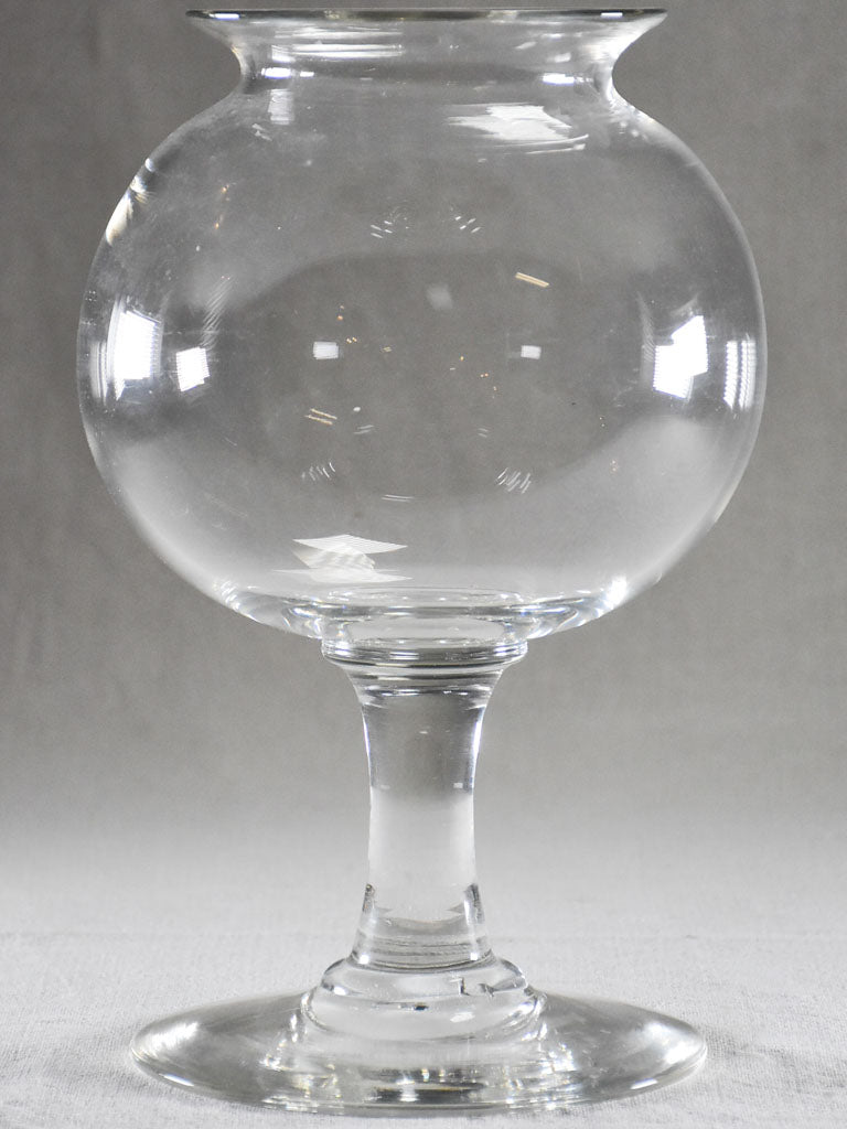 Antique French blown glass sangsue with lip 11¾"
