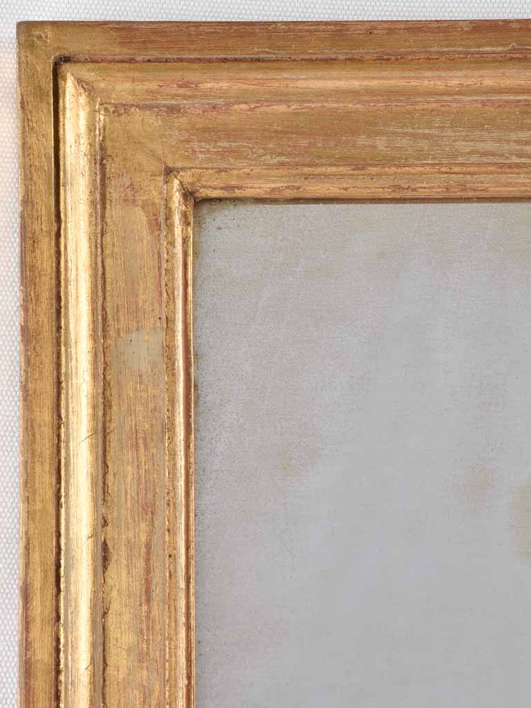 Narrow pier mirror w/ gilded frame 43¾" x 19¾"