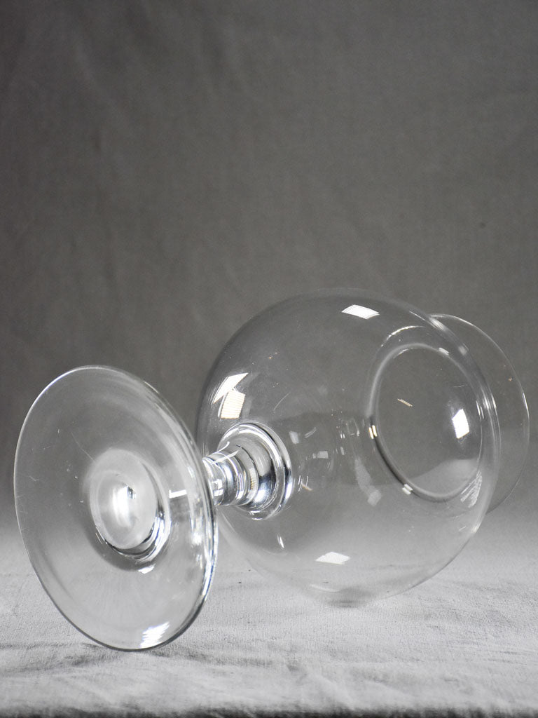 Antique French blown glass sangsue with lip 11¾"