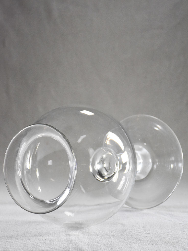Antique French blown glass sangsue with lip 11¾"