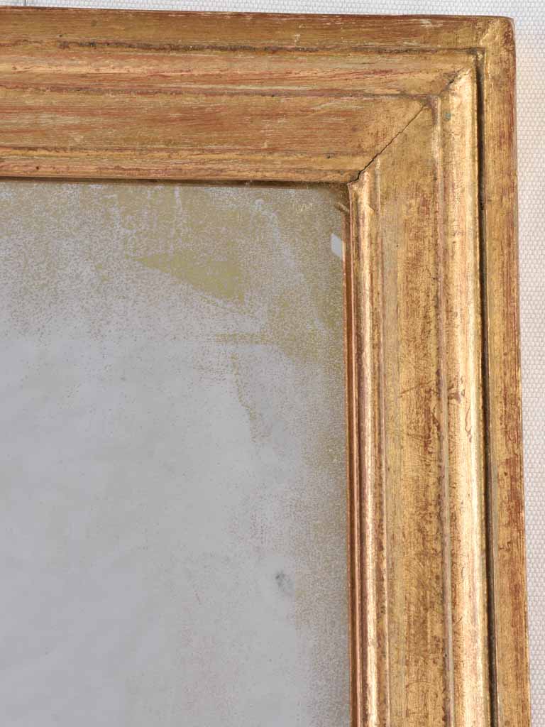 Narrow pier mirror w/ gilded frame 43¾" x 19¾"