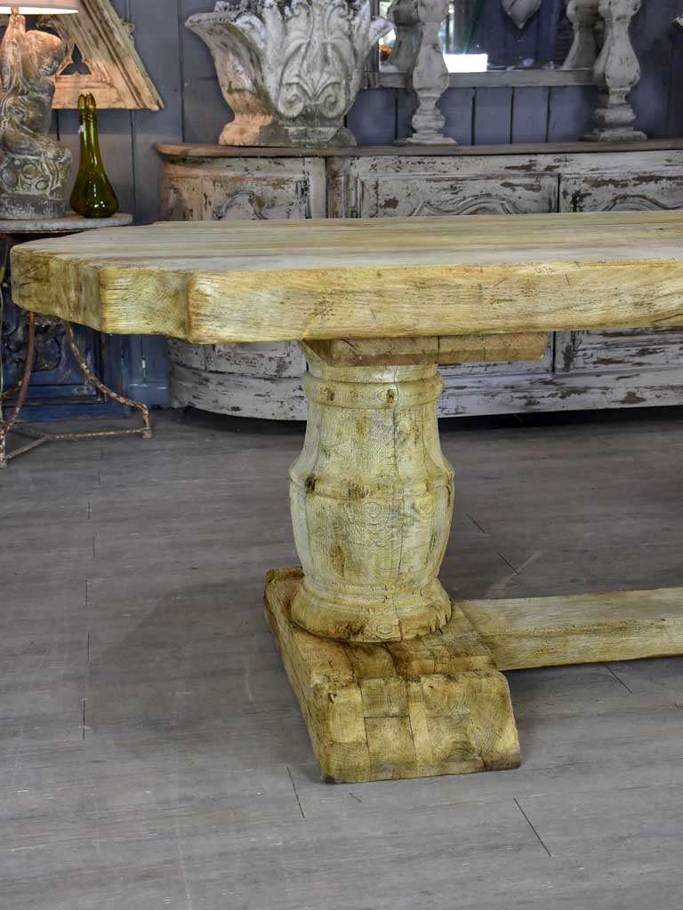 Rustic monastery oak dining table - late 19th / early 20th Century. 98½" x 35½"