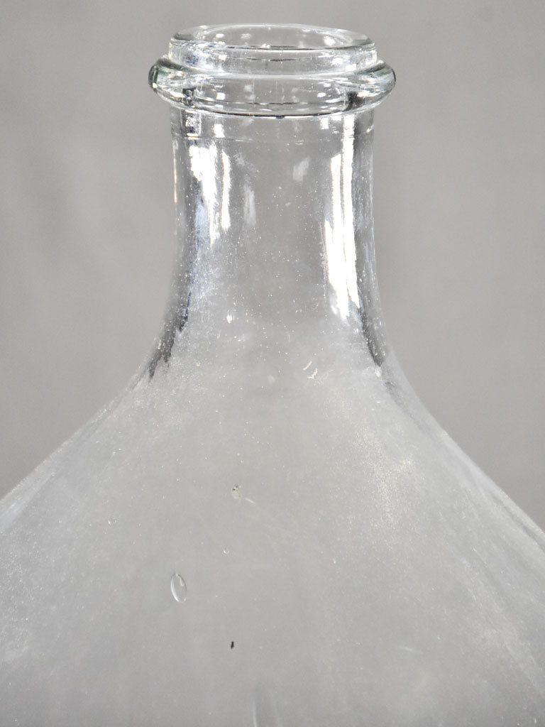 Large antique glass demijohn bottle 20¾"