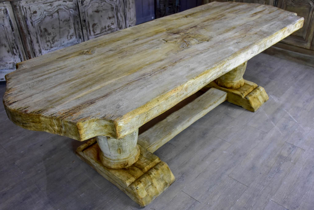 Rustic monastery oak dining table - late 19th / early 20th Century. 98½" x 35½"