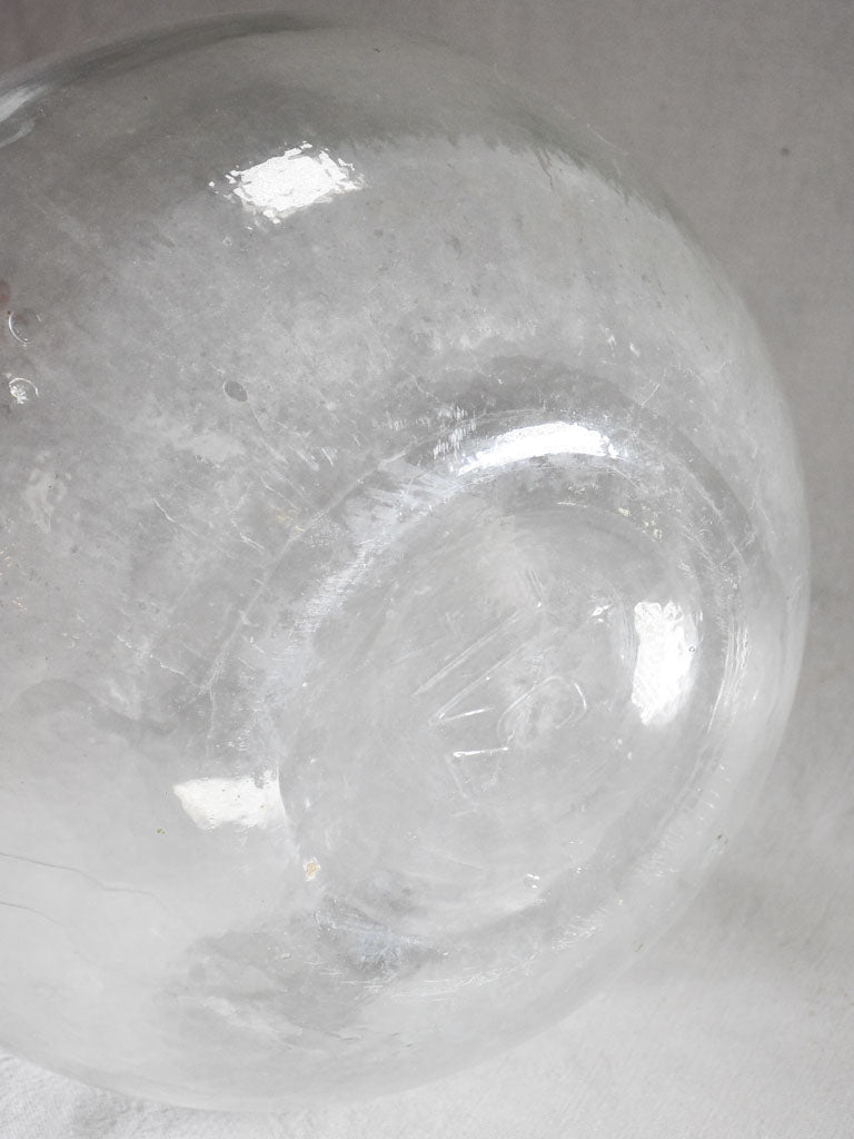 Large antique glass demijohn bottle 20¾"