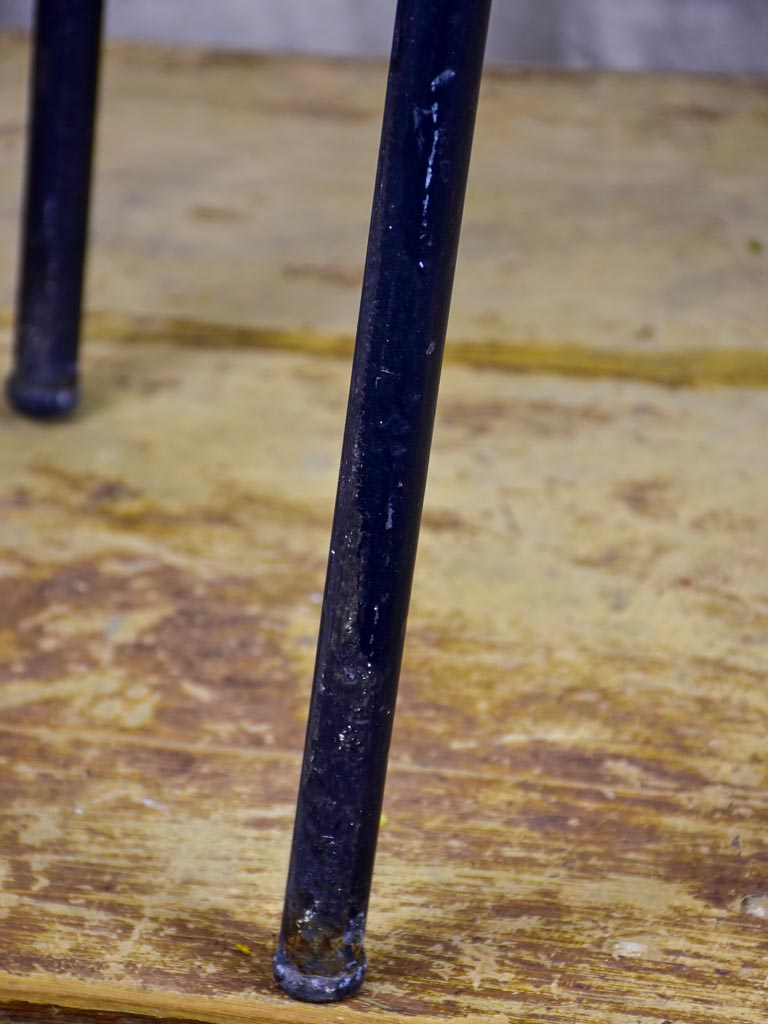 Set of ten mid-century black garden chairs from a French hotel