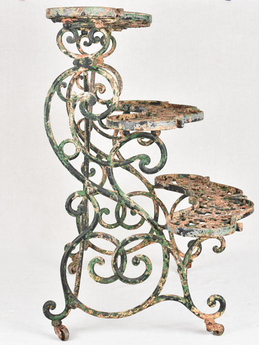 Rare 3 tier plant stand 19th-century 33½" wide