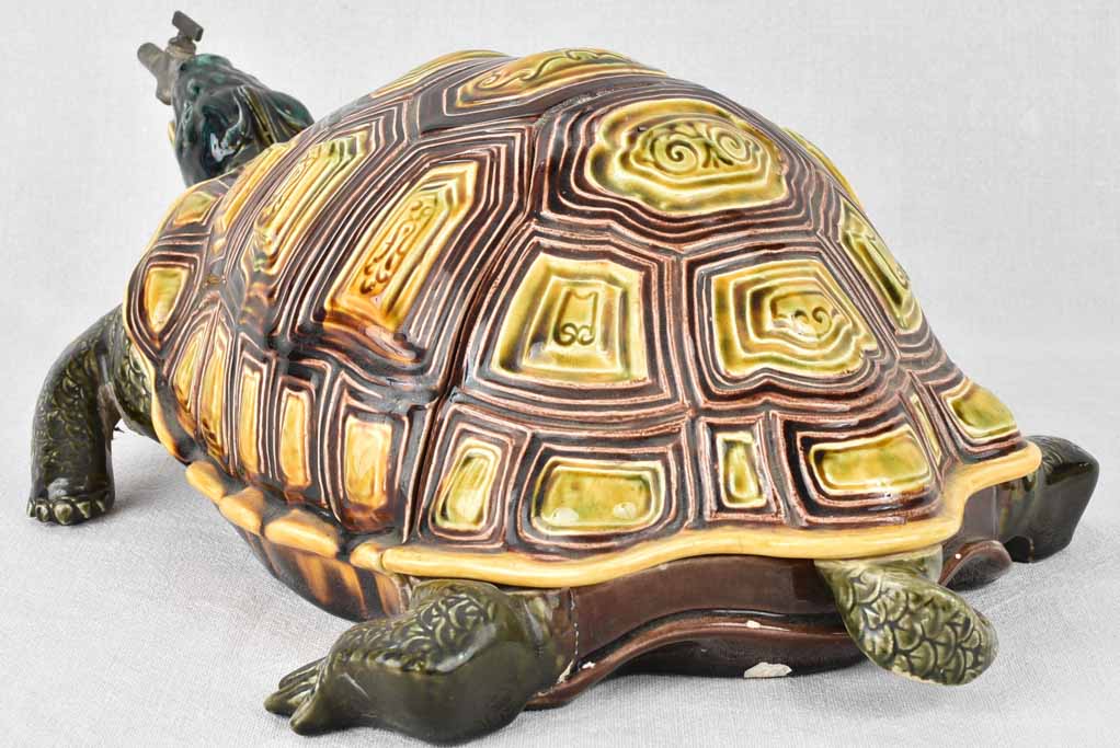 Authentic aged Sarreguemines porcelain artwork