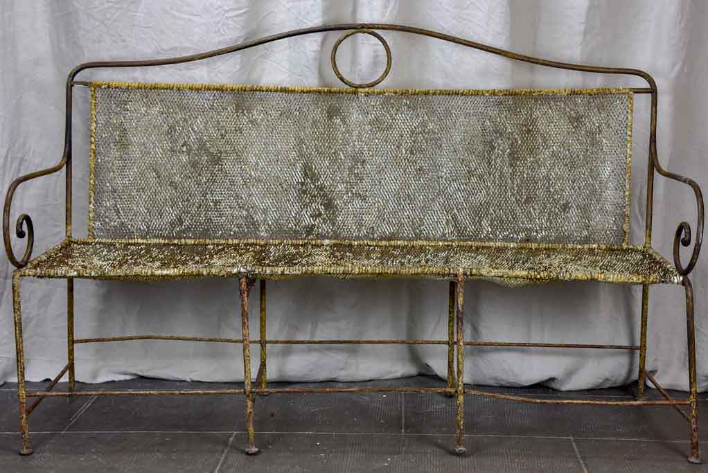 Late 19th Century French garden bench seat