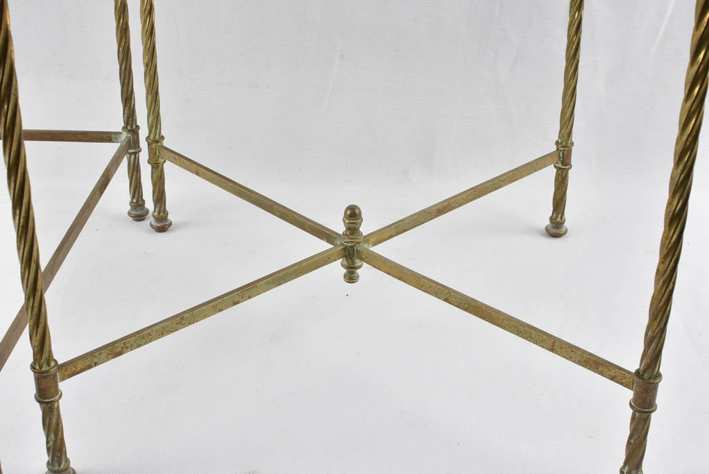 Smoky glass elegant nesting tables