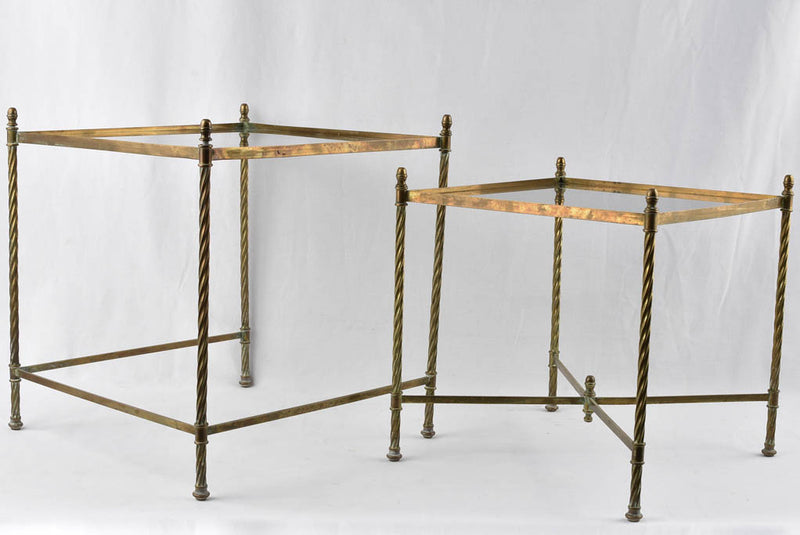 Quality 70's-style brass tables