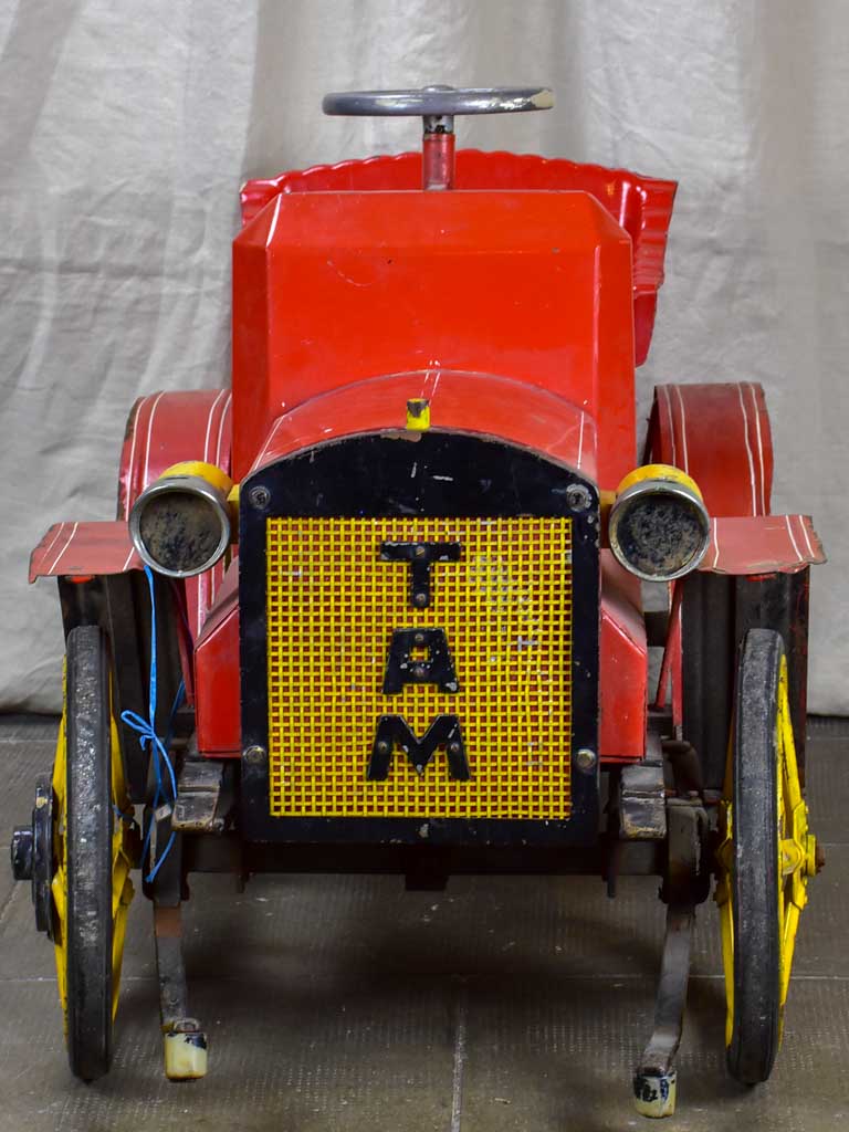 Mid-century Swiss carousel toy car - red TAM