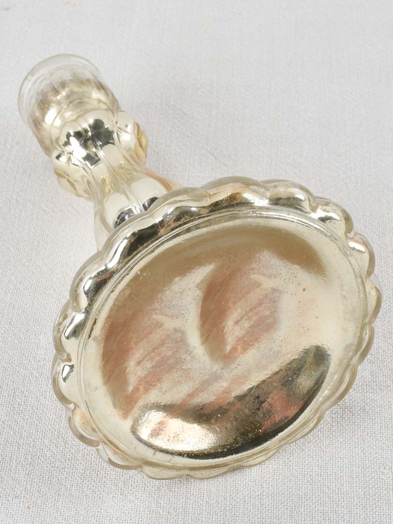 Large 19th Century Mercury glass candlestick