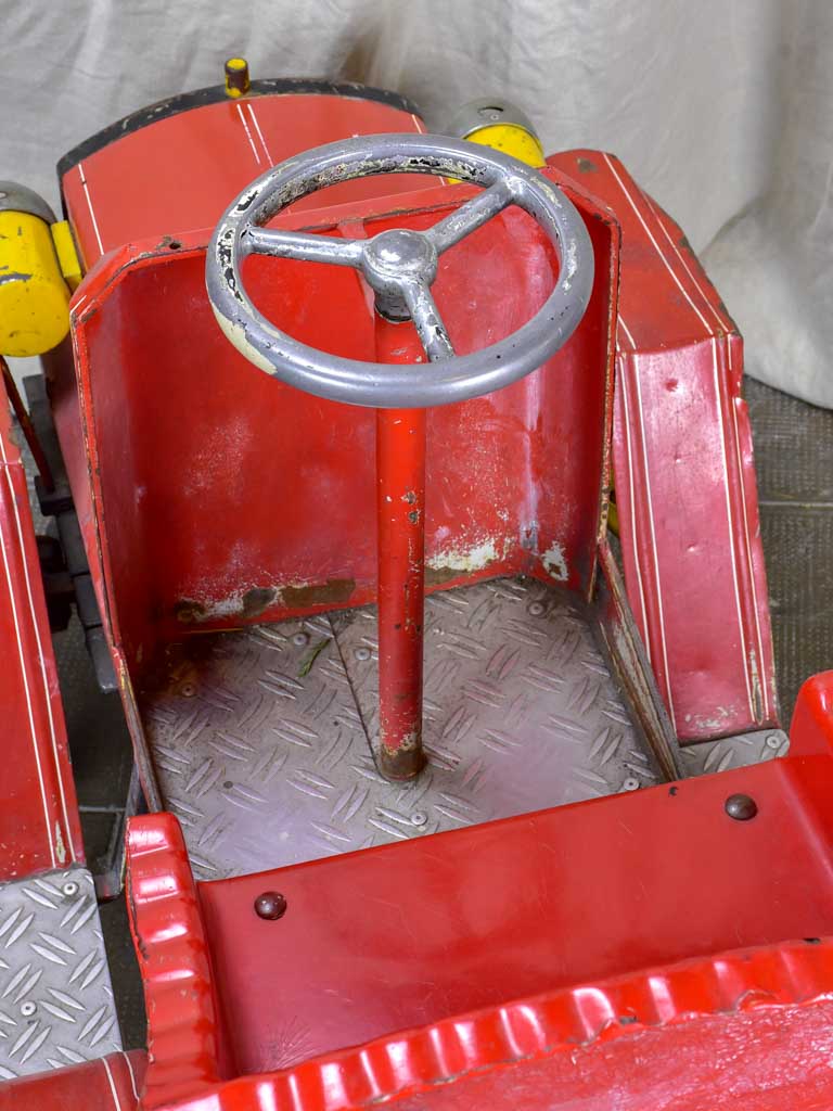 Mid-century Swiss carousel toy car - red TAM