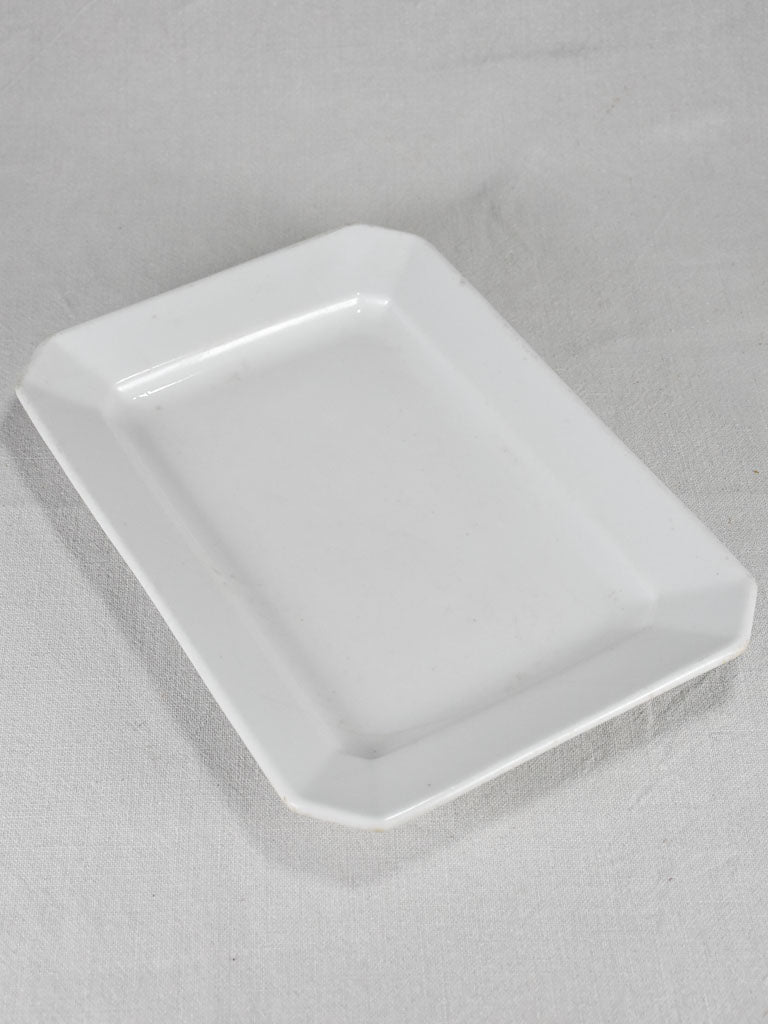 Antique Porcelain White Butcher's Presentation Platter