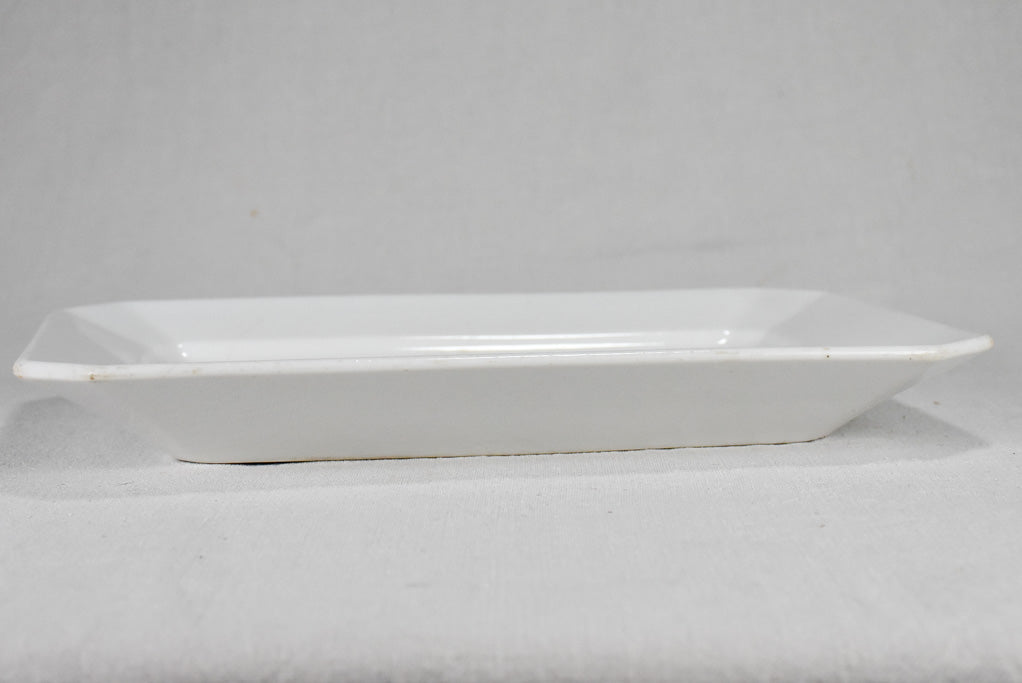 Historic Rustic White Porcelain Shop Platter