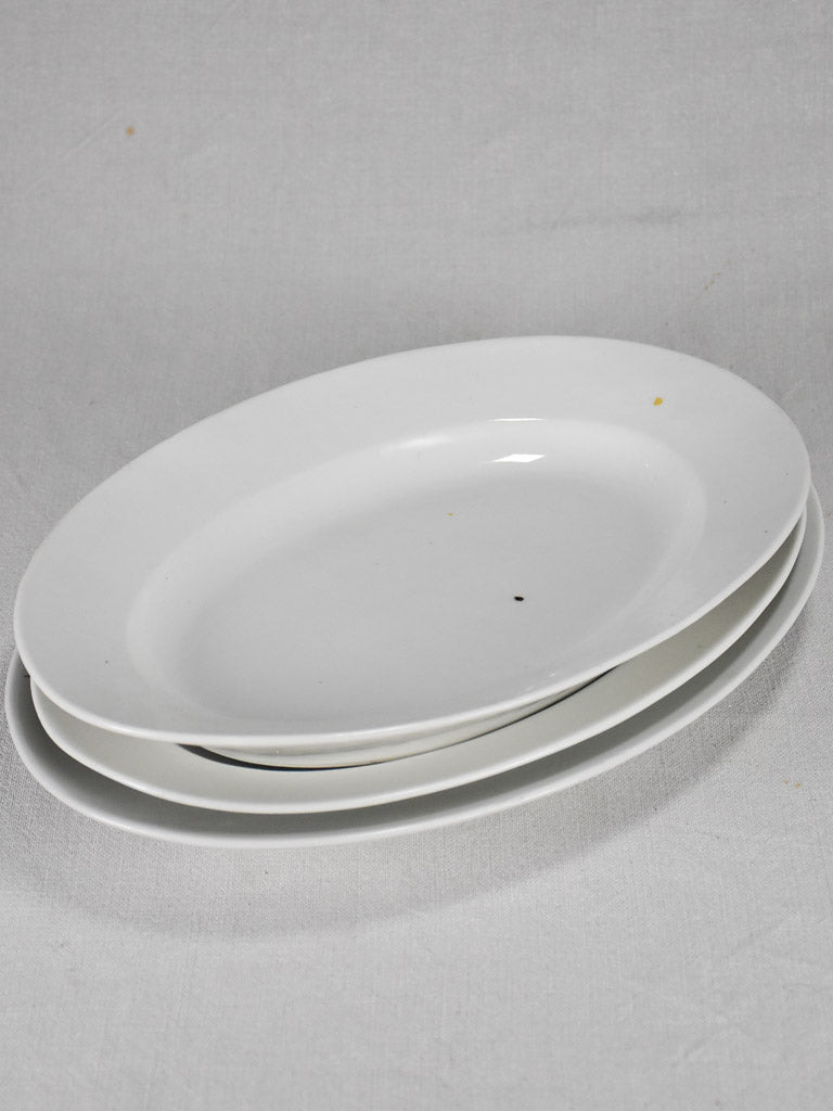 Collection of TWO white porcelain oval platters 14½"