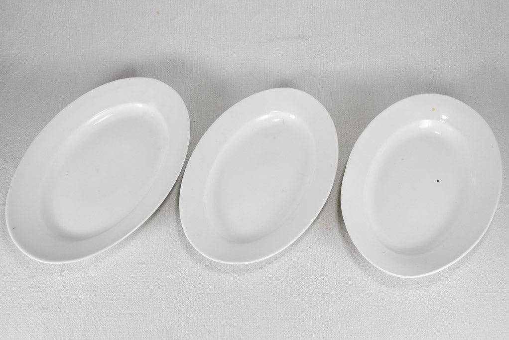 Collection of TWO white porcelain oval platters 14½"