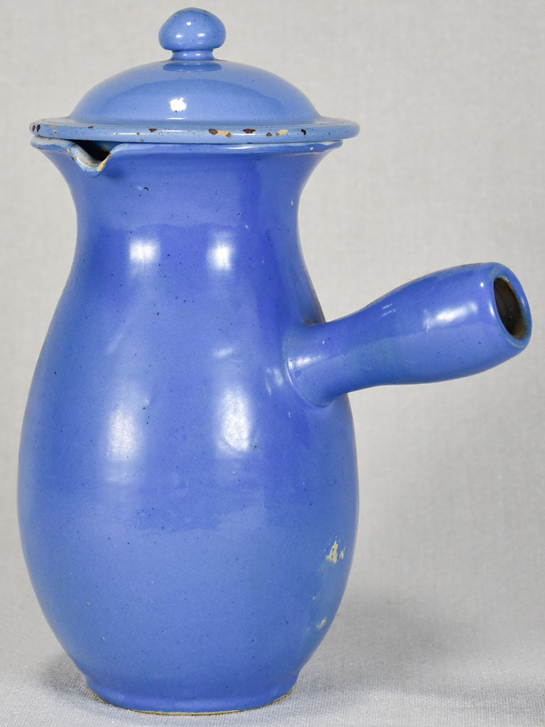 Collection of five 19th-century blue pots from Sète