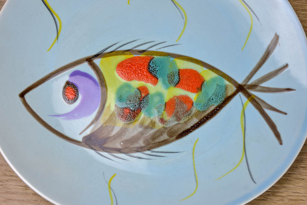 Hand painted seafood 12 plate service Pornic (Britanny) - 1960's