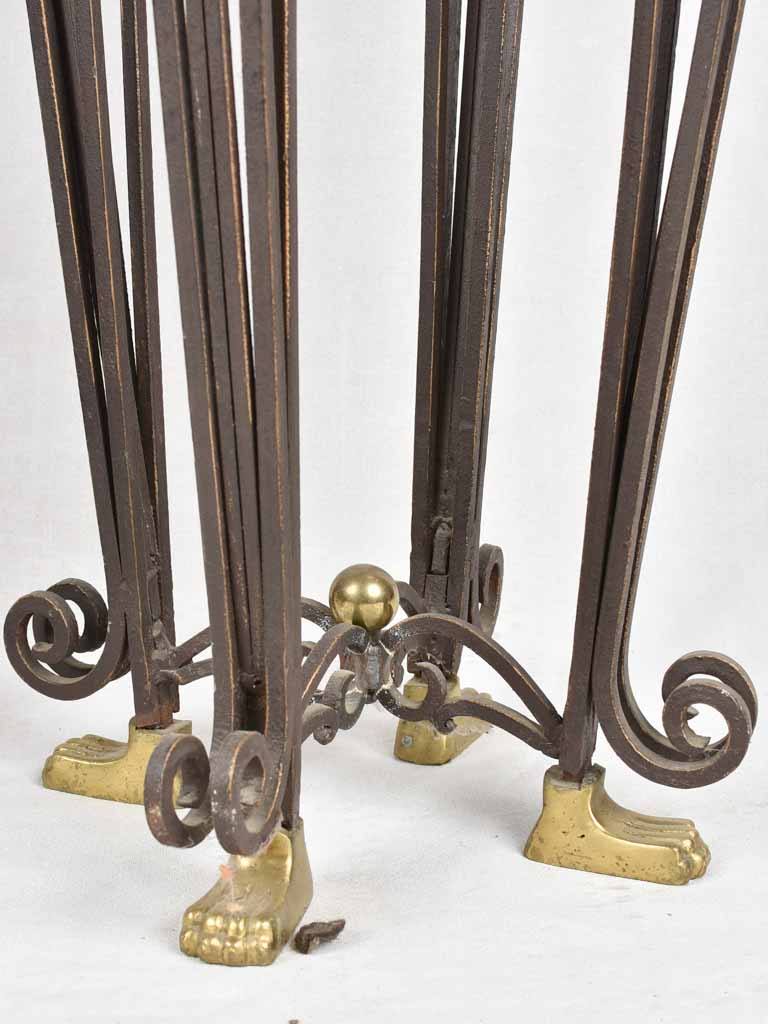 Pair of Art Deco wrought iron pedestals 41¼"