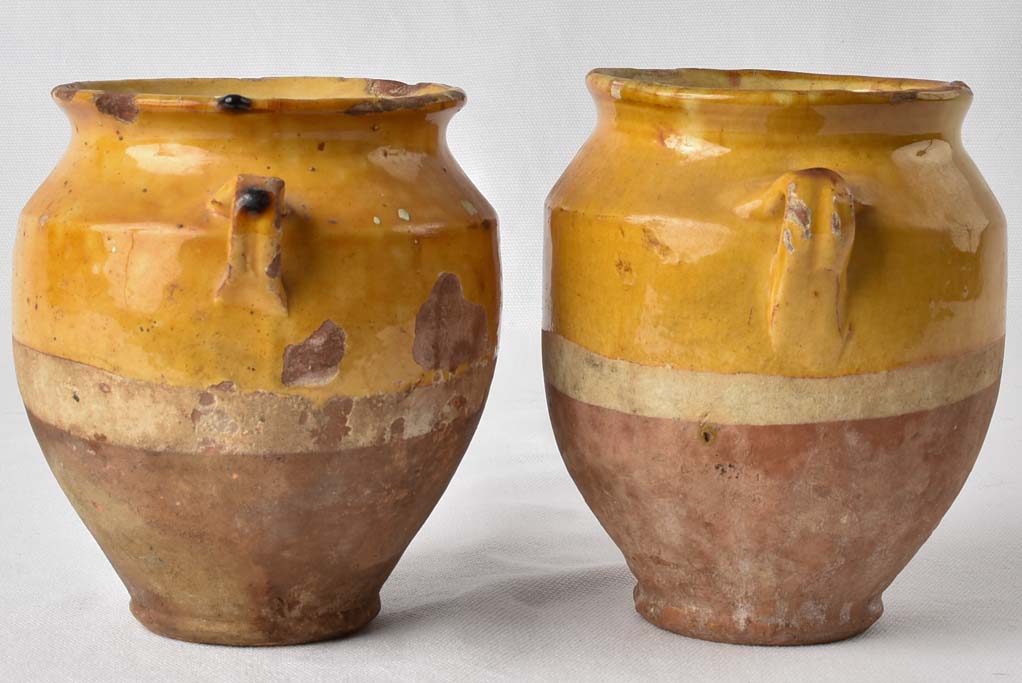 Pair of small confit pots 6¼"