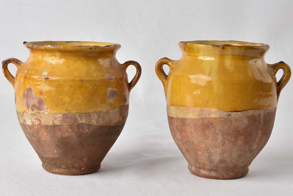 Pair of small confit pots 6¼"