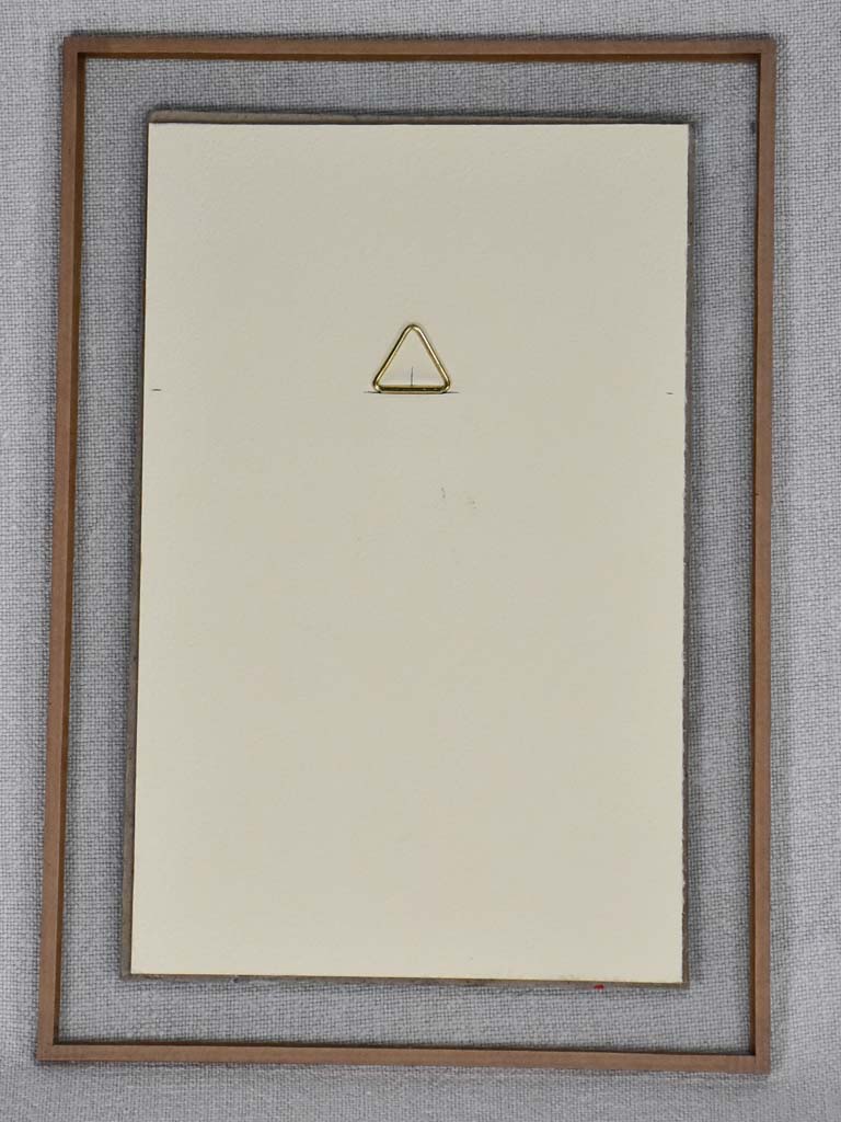 Small abstract painting by Caroline Beauzon - green, yellow, red & orange 10¾ x 7½""