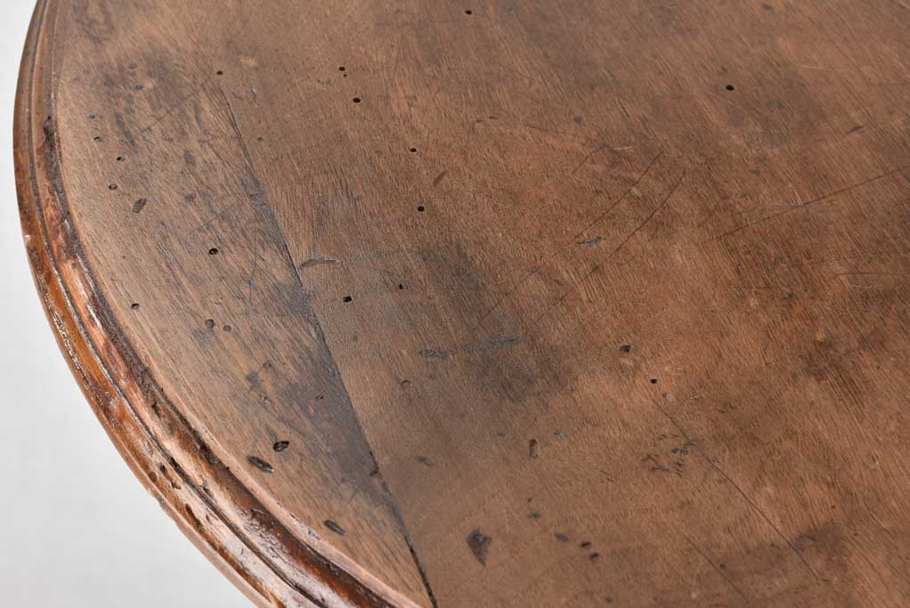 19th century French round side table with lion's paw feet