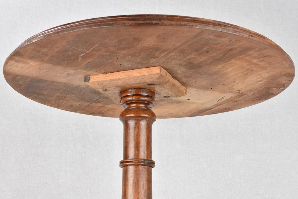 19th century French round side table with lion's paw feet