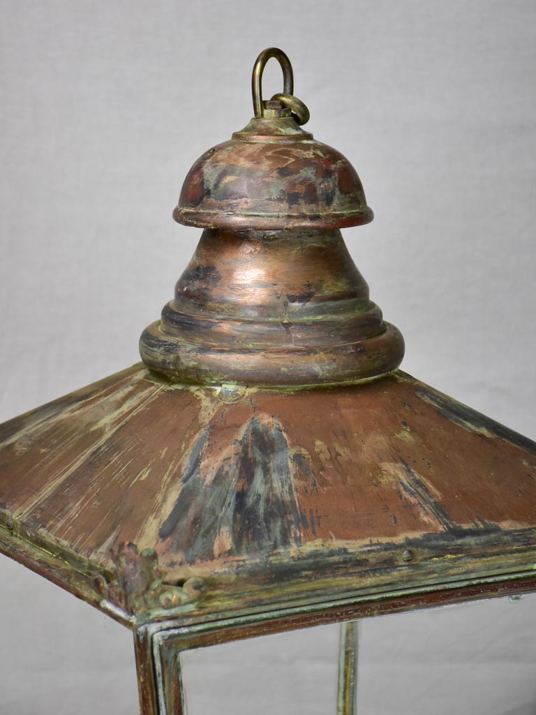 Late 19th Century French copper lantern - large 31½"