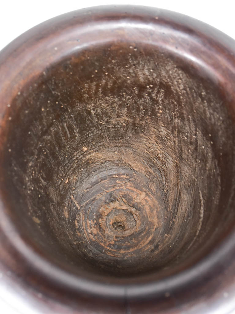 Early-19th-century turned wood ornamental vase 13¾"