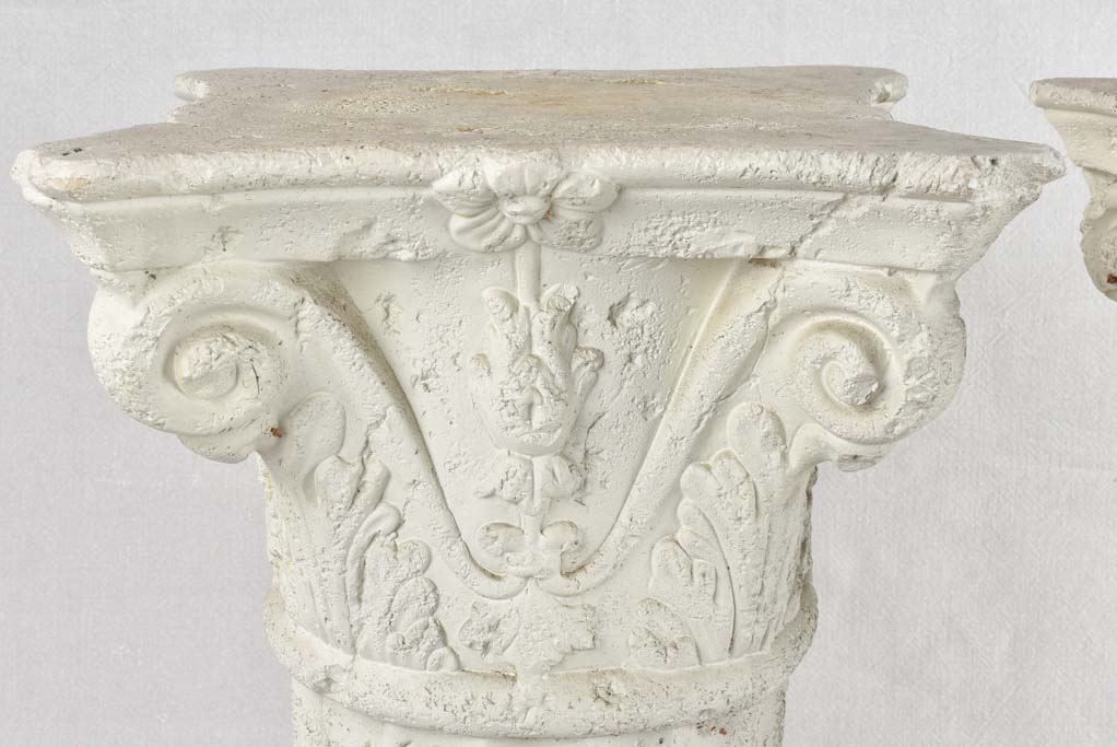 Pair of vintage column pedestals