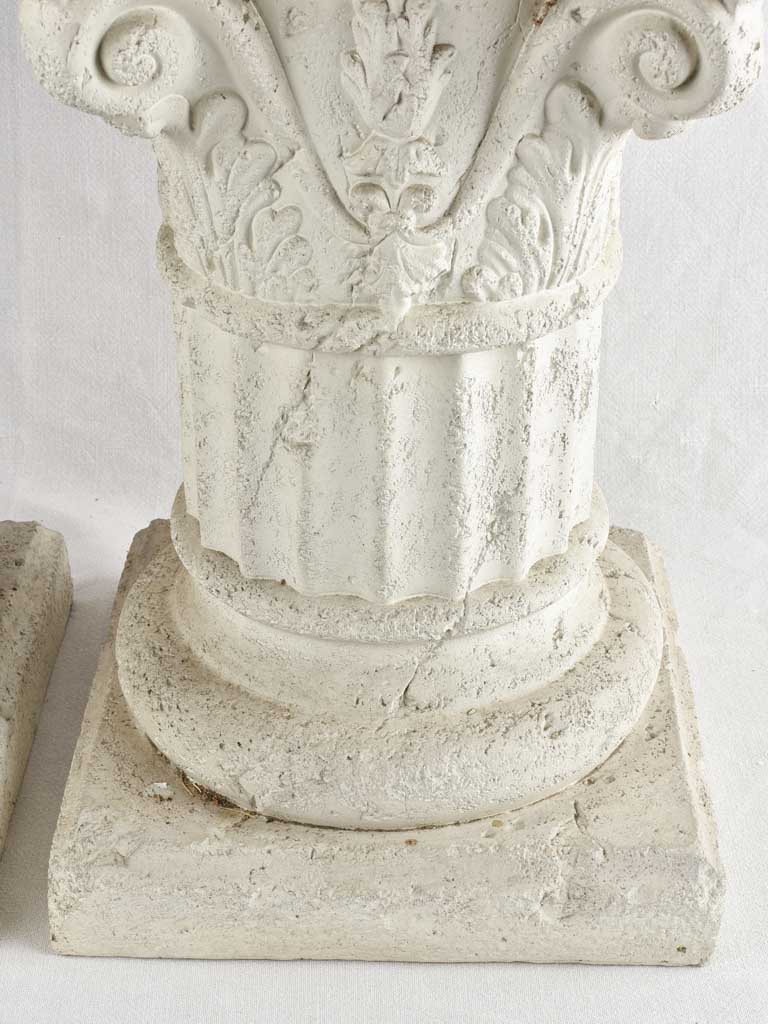 Pair of vintage column pedestals