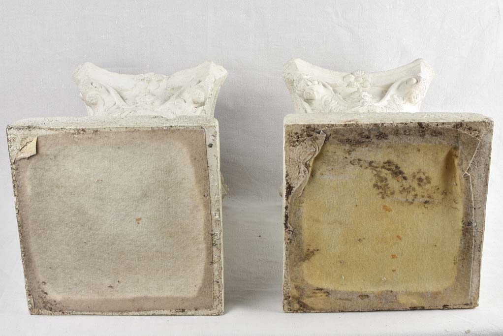 Pair of vintage column pedestals