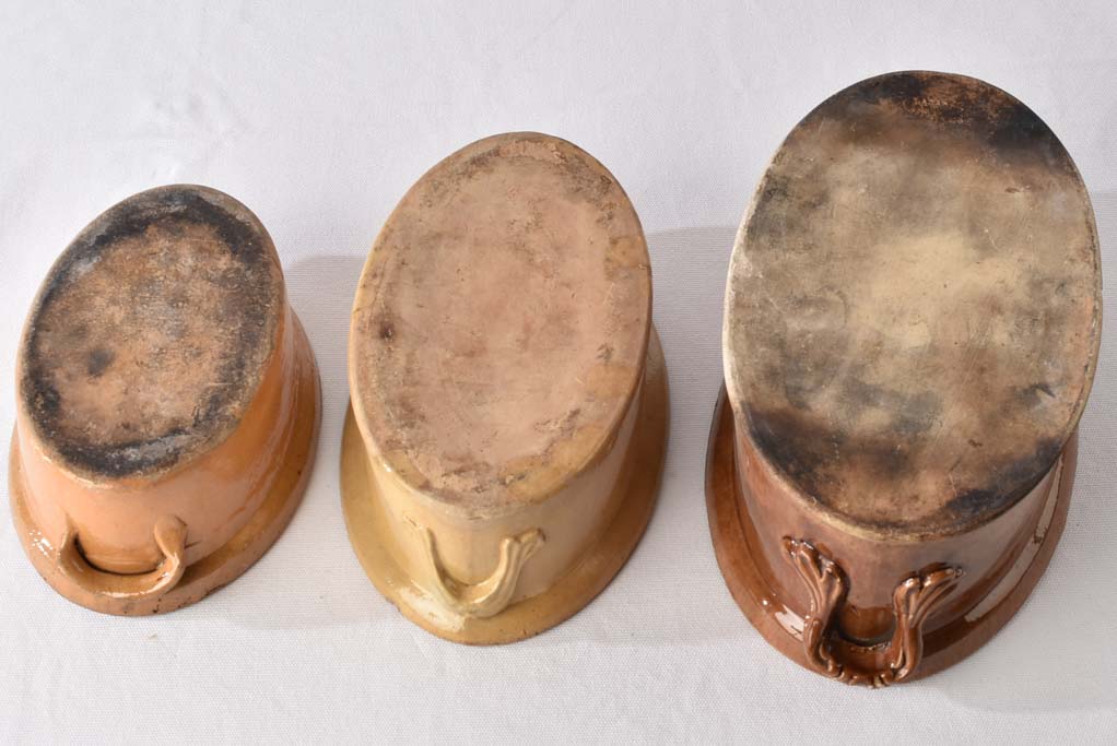 3 x 19th century lidded oven dishes - terrines