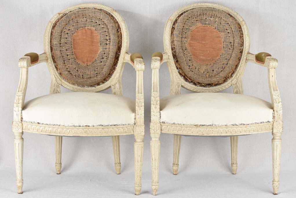 Pair of rustic 19th century French armchairs