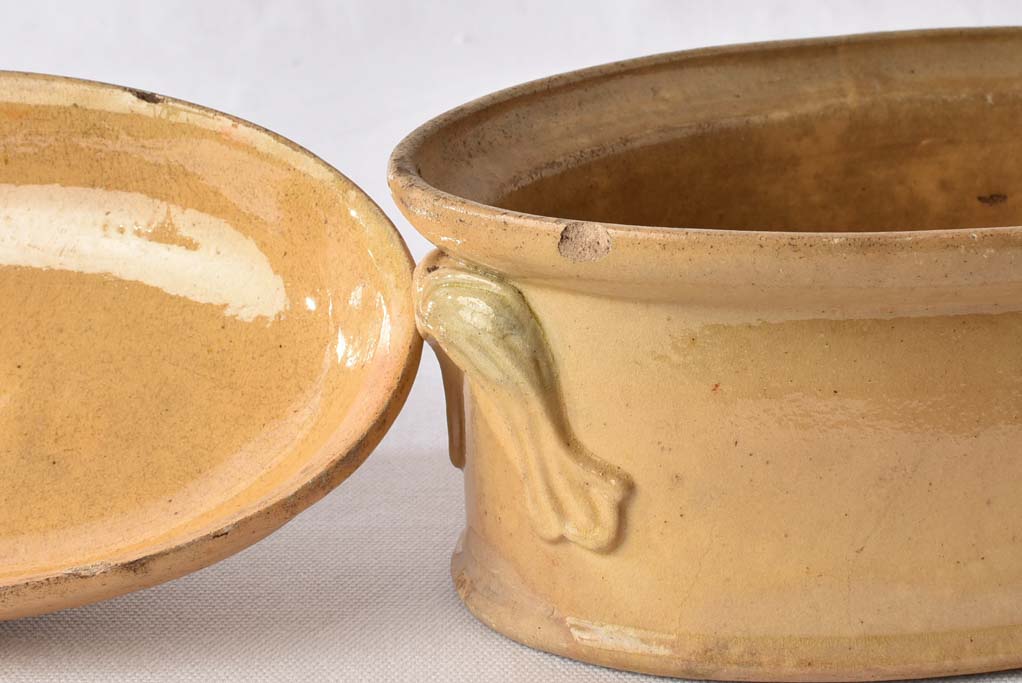 3 x 19th century lidded oven dishes - terrines
