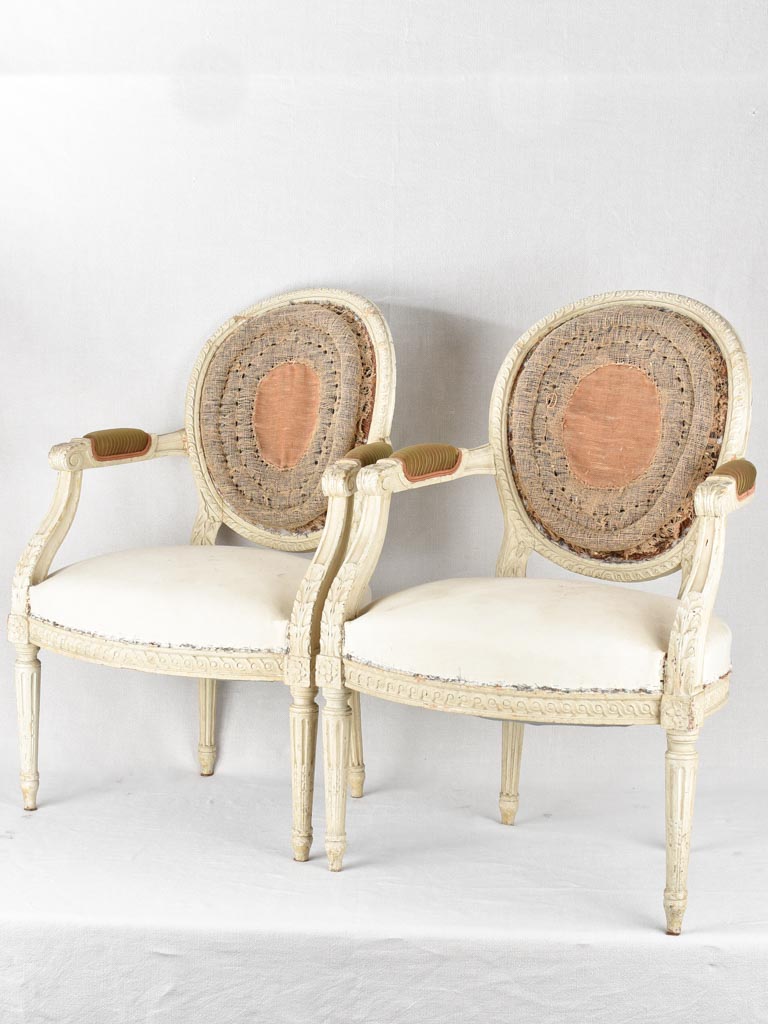 Pair of rustic 19th century French armchairs