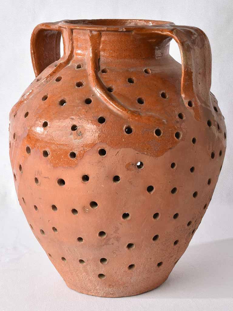 Very large terracotta snail preparation pot - French 15"